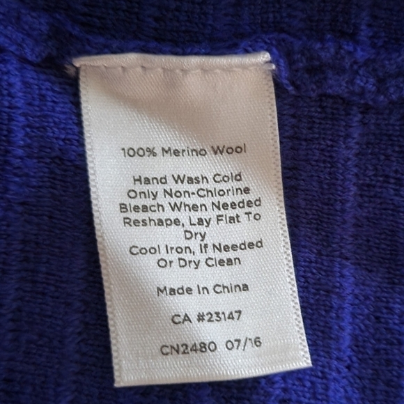 TALBOT 100% Merino wool midi strait dress - Picture 6 of 7